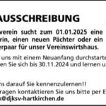 Neuer Pächter für unser Vereinswirtshaus gesucht